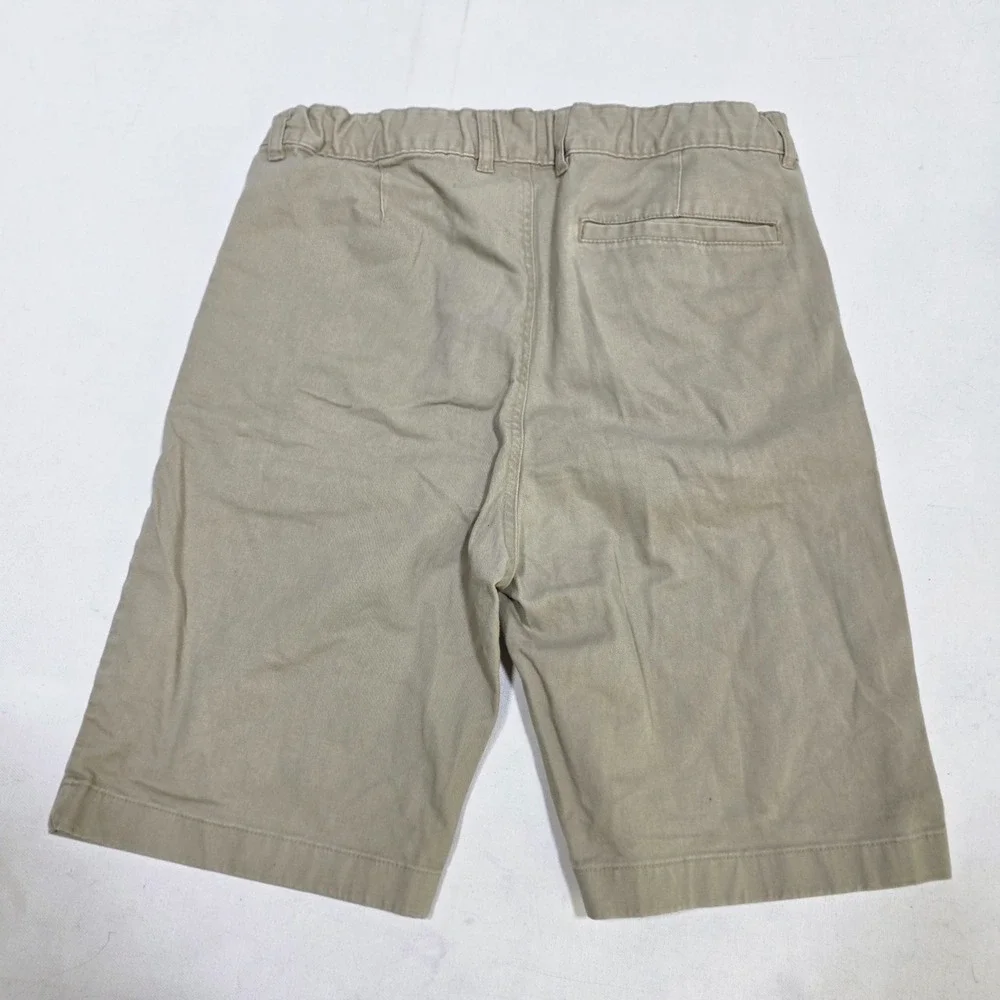Old Navy Chino Shorts Boys 18 Khaki Gray 2 Pack Built-In Flex Stretch Twill